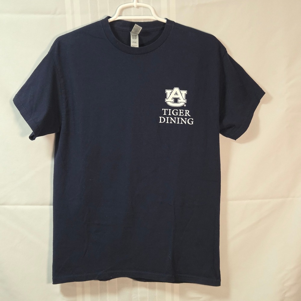 Gildan T-Shirt Mens M Navy Auburn VS San Jose State Gameday Tiger Dining Graphic